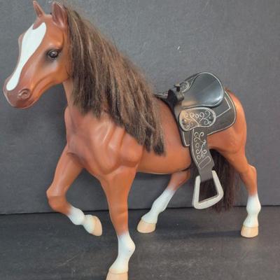 Vintage Battat Quarter Horse with Saddle - 21½" - Suitable for 18" Dolls (Like American Girl)