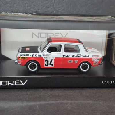 1:18 Die Cast Metal Norev 1973 Monte Carlo #34 Bernard Fiorentino Simca 1000 Rallye 2 - In Original Box
