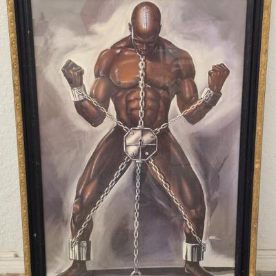 Signed Framed Kevin "WAK" Williams "Knowledge is the Key" Lithograph - 29" x 41"