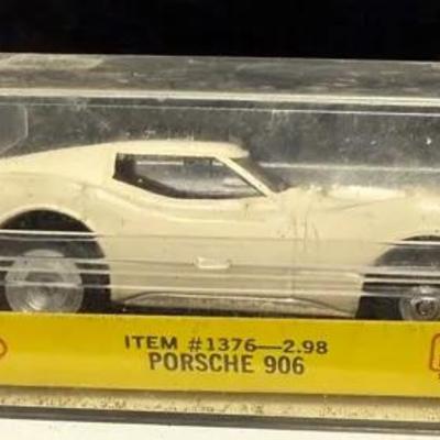 Vintage Aurora Model Motoring HO scale slot car, specifically a Porsche 906.