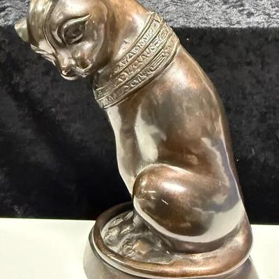Bastet Cat Feline Egyptian Goddess Bronze Metal Statue Sculpture