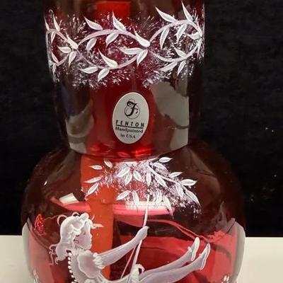 Fenton Mary Gregory Cranberry Tumble Up
