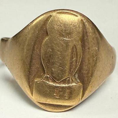 10k Gold Owl Ring 