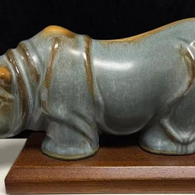BLUE MOUNTAIN POTTERY NOAH'S ARK COLLECTION: RHINO