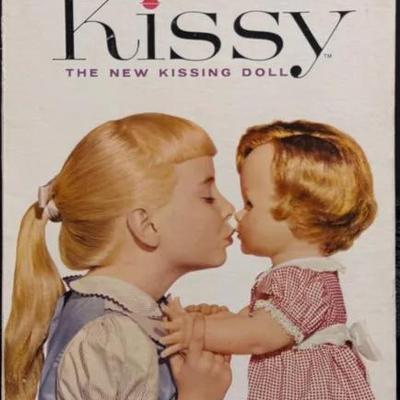 Vintage 1961 IDEAL-Kissy THE New KISSING DOLL 23” W/Box