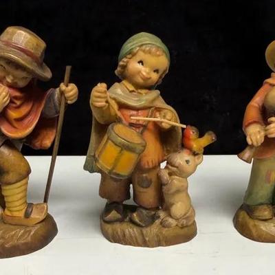 Three Hand -Carved Wooden ANRI Figurines  
