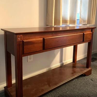 Neoclassical Style Mahogany Console Table
