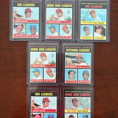 1971 Topps Baseball Cards. League Leaders - Johnny Bench, Bob Gibson, Yaz, Killebrew, and More