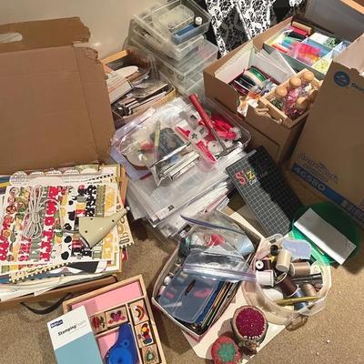 Large Craft Cleanout With Sizzix, Embossers, Sticker Maker Trimmer And Scrapbooking Supplies 