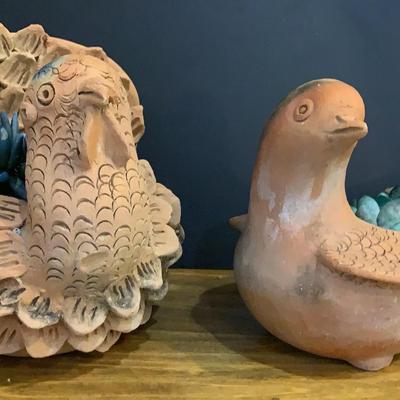 Terracotta Planters With Faux Cacti