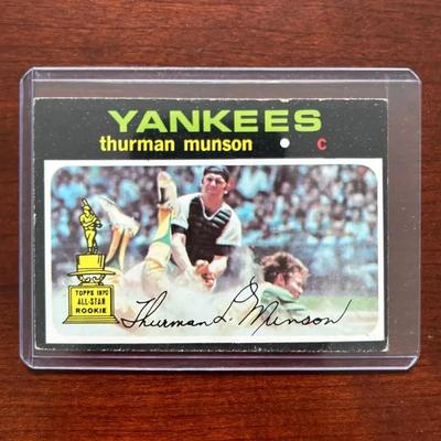1971 Topps Baseball Card. Thurman Munson All Star Rookie. Card #5