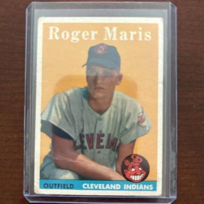 1958 Topps Baseball Card. Roger Maris Rookie Card - Cleveland Indians. Card #47