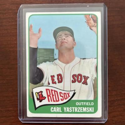 1965 Topps Baseball Card. Carl Yastrzemski - Boston Red Sox. Card #385