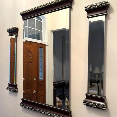 Three Piece Neoclassical Wall Mirror Set