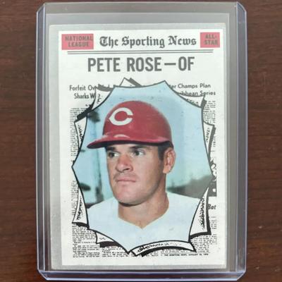 1970 Topps Topps Baseball Card. Pete Rose Allstar. Card #458