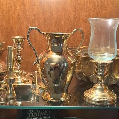 Baldwin and Hampton Brass Decor with Tableware and Candleholders