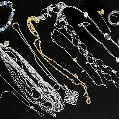 Costume Jewelry with Italian Sterling Chain and Pendant 