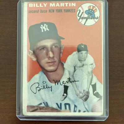 1954 Topps Baseball Card. Billy Martin - Card #13