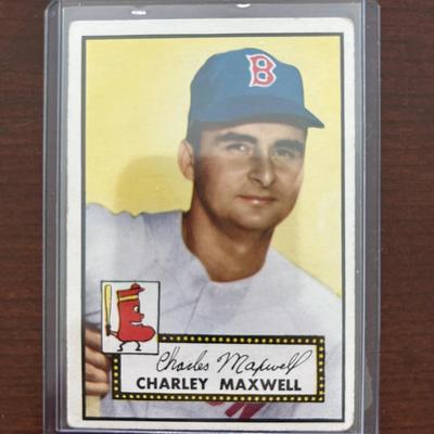 1952 Topps Baseball Card. Charley Maxwell - Boston Red Sox. Card #180