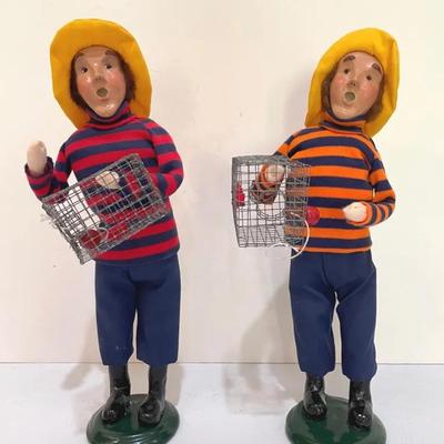 Byers’ Choice Fishermen With Traps Carolers Figurines 