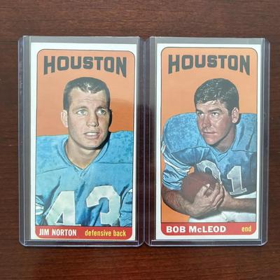 1965 Topps Football Tall Boy Football Cards. Jim Norton and Bob McLeod