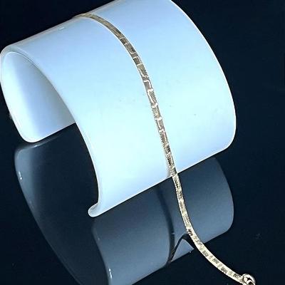 14K Yellow Gold Herringbone Bracelet 