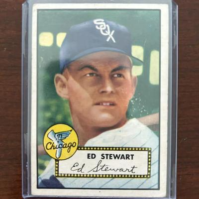 1952 Topps Baseball Card. Ed Stewart - Chicago White Sox. Card #279