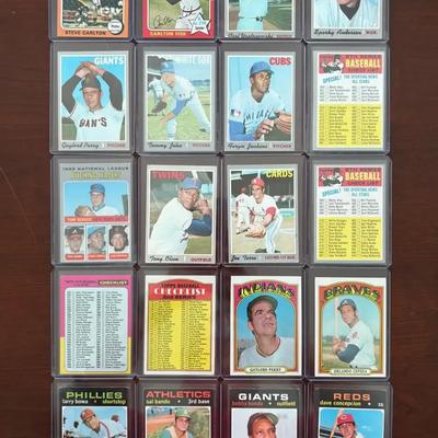 Vintage Topps Baseball Cards. Carl Yastrzemski, Steve Carlton, Carlton Fisk, and More
