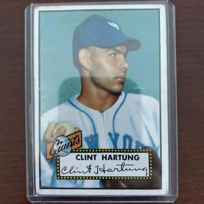 1952 Topps Baseball Card. Clint Hartung - New York Giants. Card #141