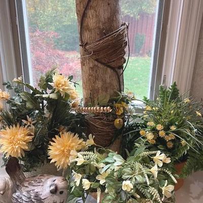 Woodland Decor With Faux Greenery And Birds 