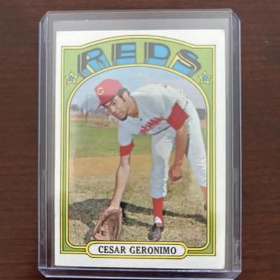 1972 Topps Baseball Card. Cesar Geronimo. Cincinnati Reds. High Number 719