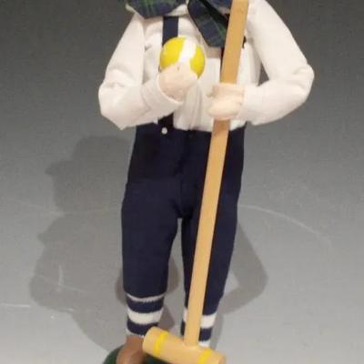 Byers Choice  Caroler Boy Figurine Croquet Player 
