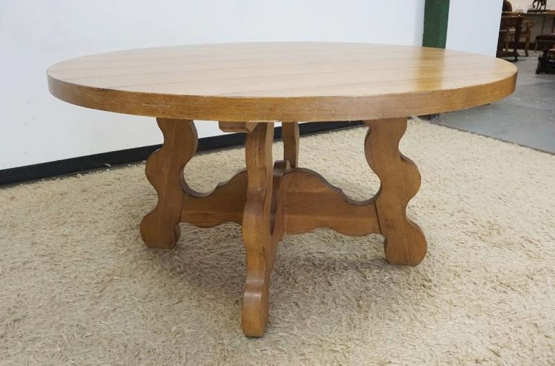 Sale Photo Thumbnail #236: 1235	DREXEL ROUND OAK PUB STYLE TABLE, APPROXIMATELY 60 IN ROUND X 30 IN H

