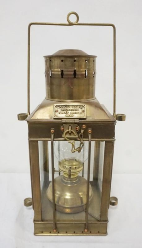 Sale Photo Thumbnail #189: 1188	CONTEMPORARY BRASS CARGO KEROSENE LANTERN
