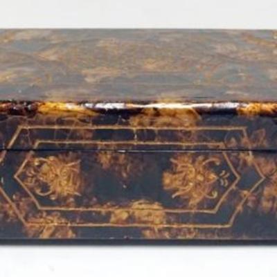 1154	CONTEMPORARY HINGED LACQUERED BOX, APPROXIMATELY 24 IN X 10 IN X 6 IN H
