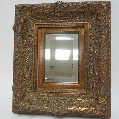 1125	CONTEMPORARY FRAMED BEVELED EDGE MIRROR, APPROXIMATELY 13 IN X 15 IN OVERALL
