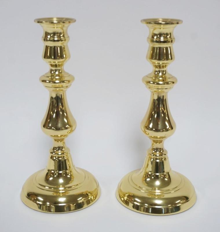 Sale Photo Thumbnail #13: 1013	BALDWIN BRASS CANDLESTICKS, APPROXIMATELY 8 IN
