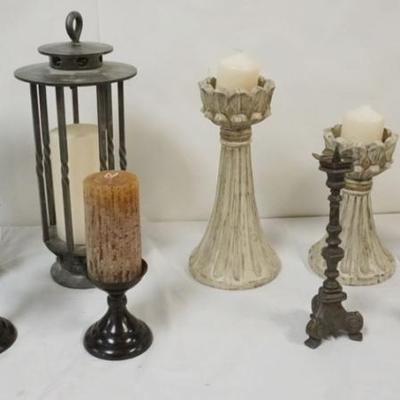 1165	LARGE GROUP OF ASSORTED DECORATIVE CANDLESTICKS, LARGEST APPROXIMATELY 21 IN H
