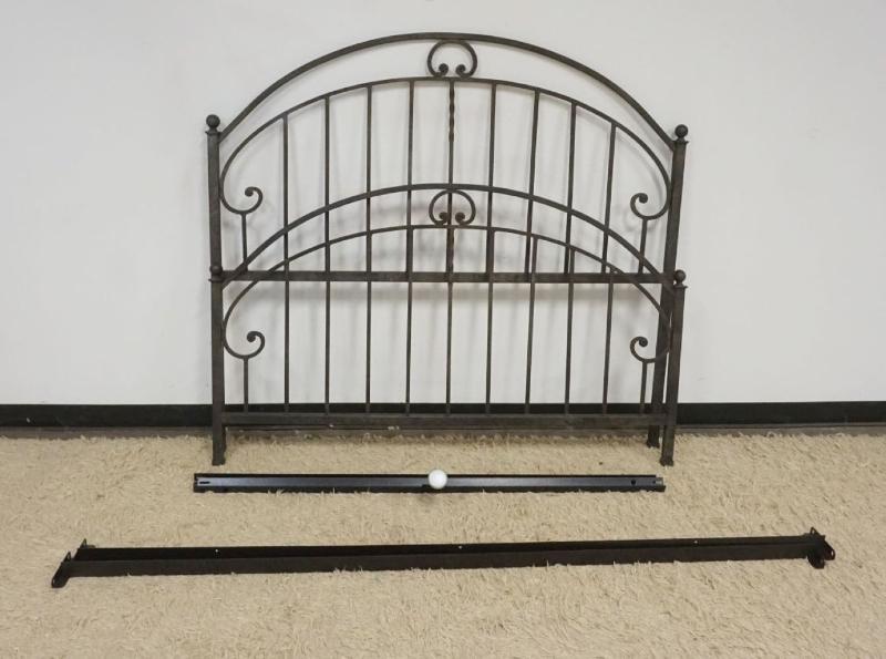Sale Photo Thumbnail #282: 1281	FANCY WROUGHT METAL QUEEN SIZE BED
