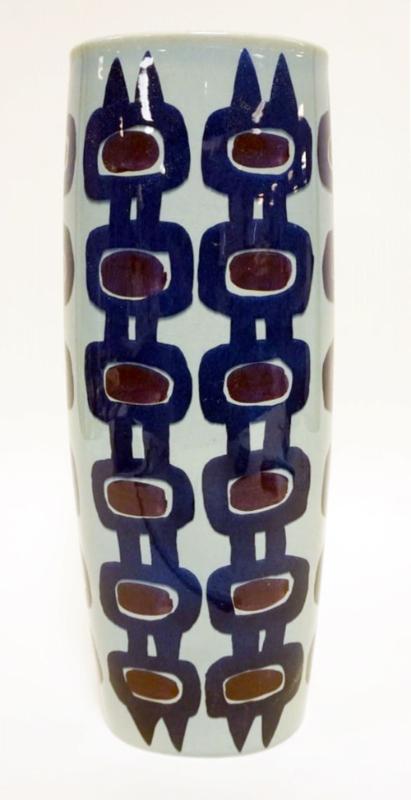 Sale Photo Thumbnail #50: 1050	MIDCENTURY MODERN TALL ROYAL COPENHAGEN VASE, APPROXIMATELY 14 IN HIGH
