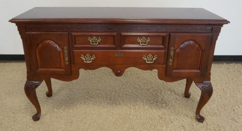 Sale Photo Thumbnail #260: 1259	STANLEY *AMERICAN HERITAGE COLLECTION* SERVER WITH 2 DOORS, 3 DRAWERS, APPROXIMATELY 60 IN X 18 IN X 36 IN H
