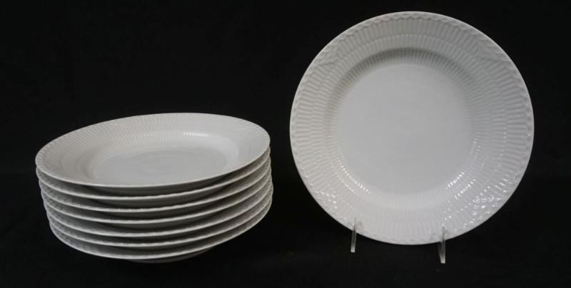 Sale Photo Thumbnail #20: 1020	ROYAL COPENHAGEN WHITE HALF LACE 8-10 IN BOWLS
