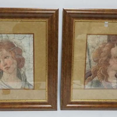 1128	PAIR OF FRAMED AND MATTED CLASSICAL IMAGES, EACH APPROXIMATELY 22 IN X 23 IN OVERALL
