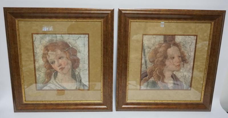 Sale Photo Thumbnail #128: 1128	PAIR OF FRAMED AND MATTED CLASSICAL IMAGES, EACH APPROXIMATELY 22 IN X 23 IN OVERALL
