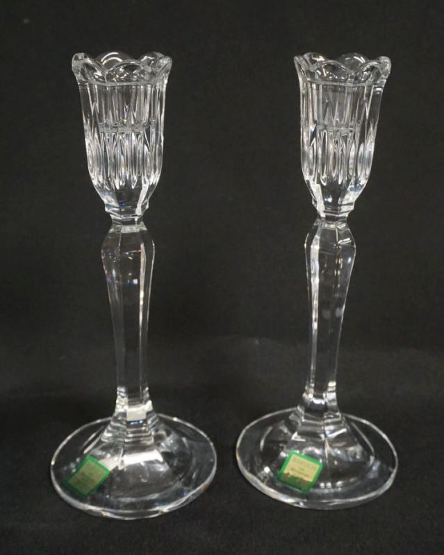 Sale Photo Thumbnail #9: 1009	WATERFORD CRYSTAL 2 CANDLESTICKS, EACH APPROXIMATELY 8 IN HIGH
