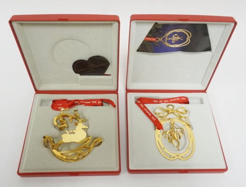 Sale Photo Thumbnail #105: 1105	2 GEORGE JENSEN DENMARK CHRISTMAS ORNAMENTS, 1991 & 1994
