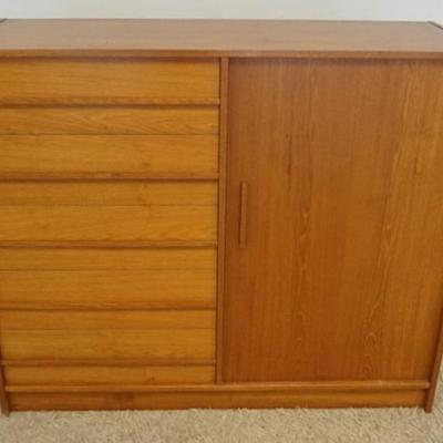 1247	DANISH MODERN TEAK 5 DRAWER, 1 DOOR CABINET, APPROXIMATELY 48 IN X 17 IN X 41 IN H
