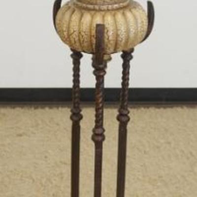 1221	CONCORD URN SHAPED FLOOR LAMP WITH WROUGHT IRON CENTER, APPROXIMATELY 12 IN X 63 IN H
