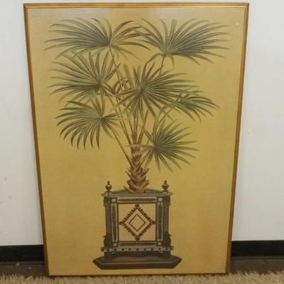 1120	DECORATIVE WALL HANGING, IMAGE OF POTTED FERN, APPROXIMATELY 31 IN X 47 IN
