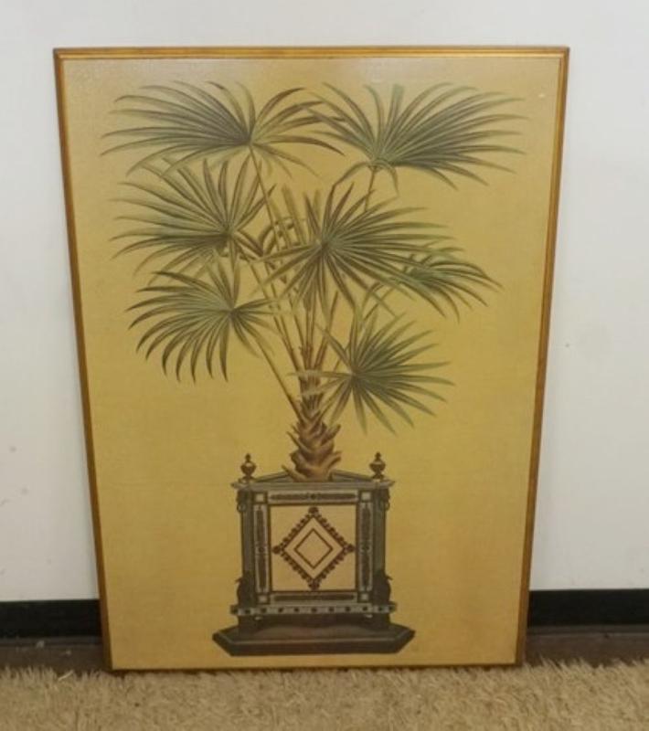 Sale Photo Thumbnail #120: 1120	DECORATIVE WALL HANGING, IMAGE OF POTTED FERN, APPROXIMATELY 31 IN X 47 IN
